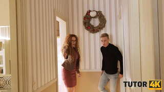 TUTOR4K. Angry ragazzo trascina con esperienza di tutor in indimenticabili affare